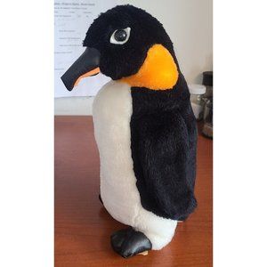 Soft Things Plush Penguin Toy Faux Leather Beak & Feet 12'' Tall And Clean
